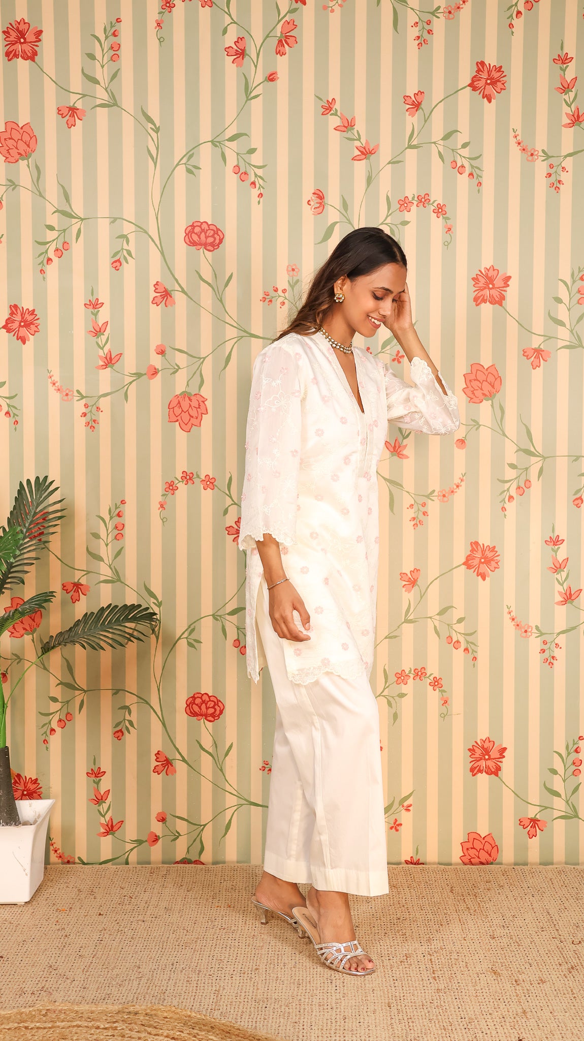 Cotton Organza Kurta Set