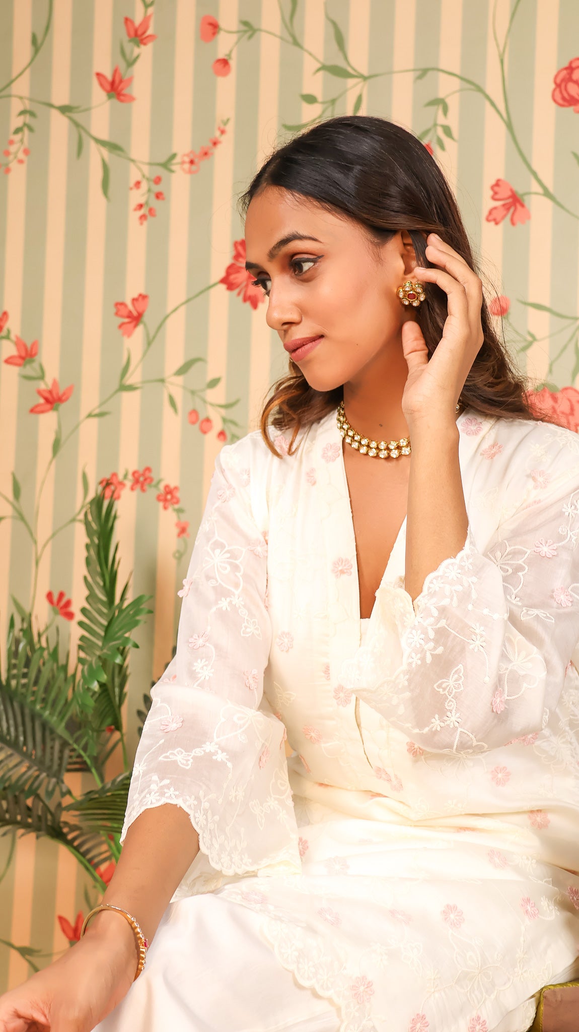 Cotton Organza Kurta Set