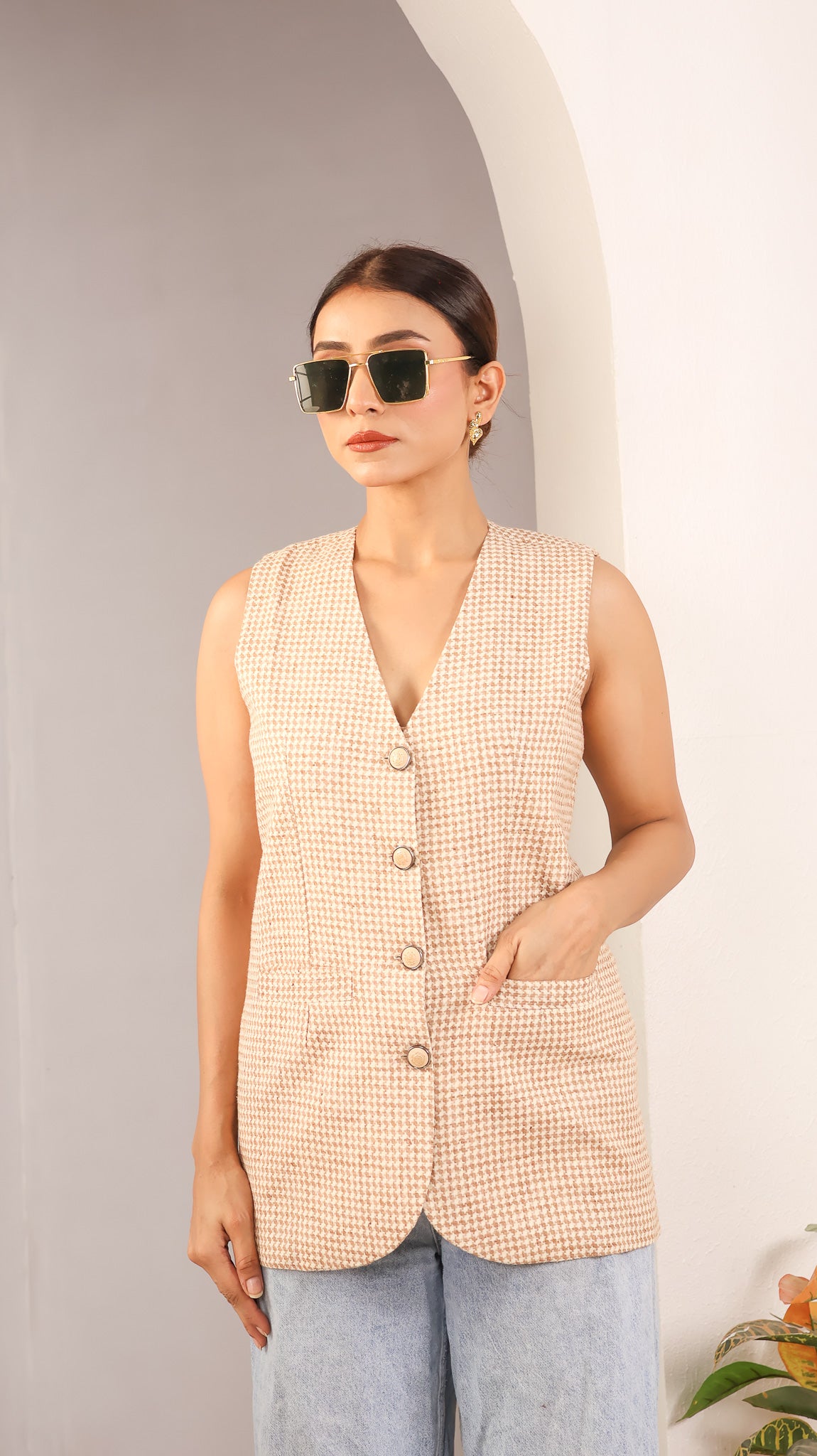 Beige waistcoat