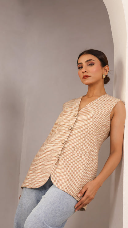 Beige waistcoat