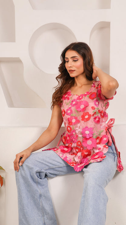 Floral Netted Top
