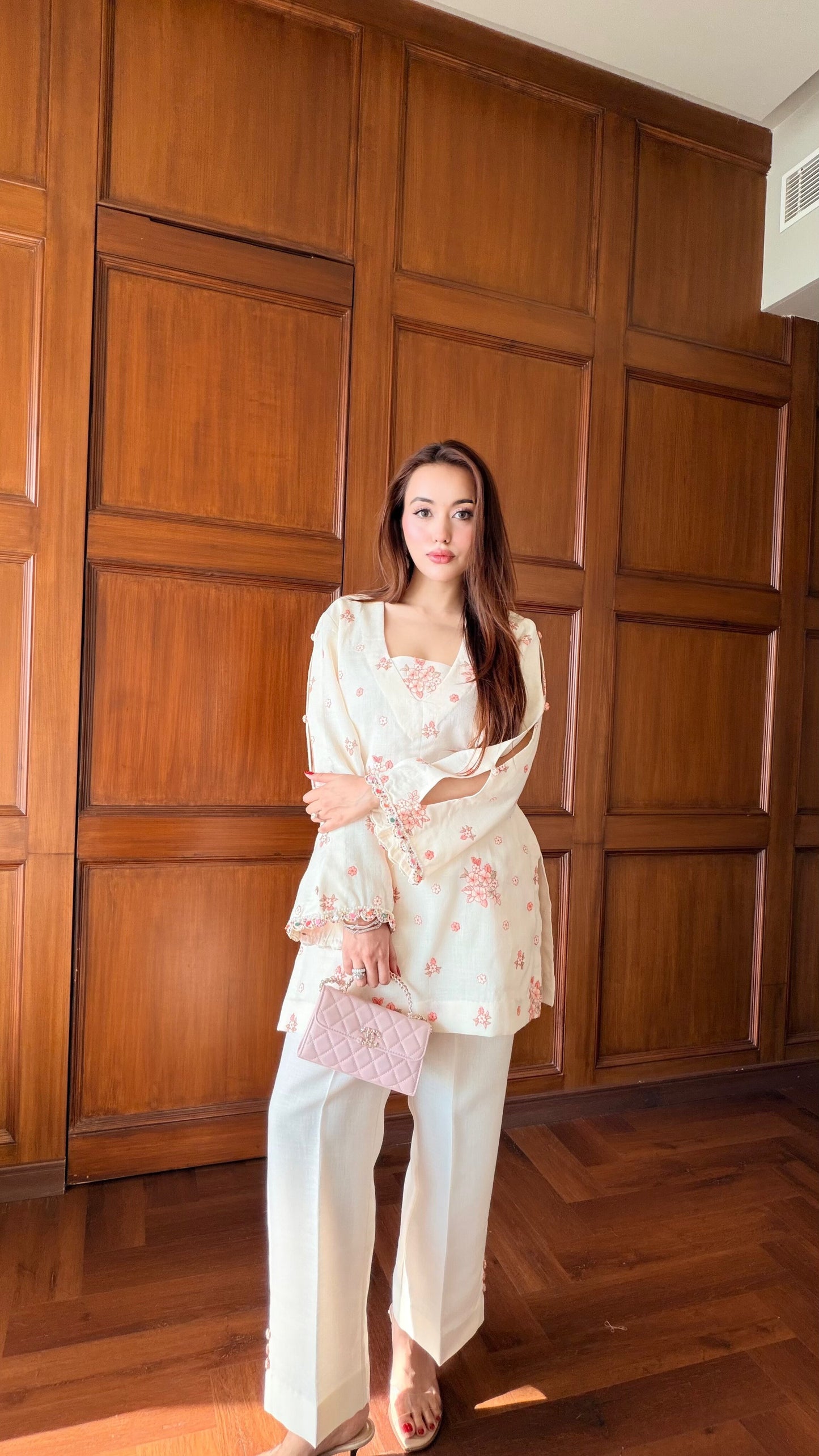 Off-White Linen Set 🦵 - White / Medium / Cotton Linen - Allure Armoire