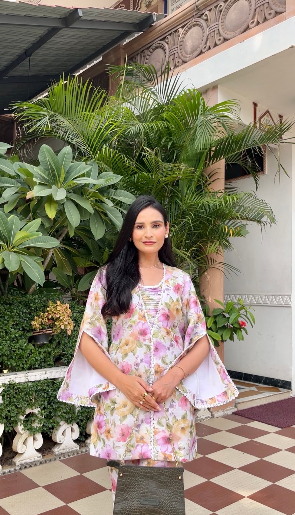 Off white floral coord-set