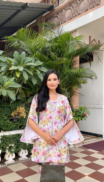 Off white floral coord-set