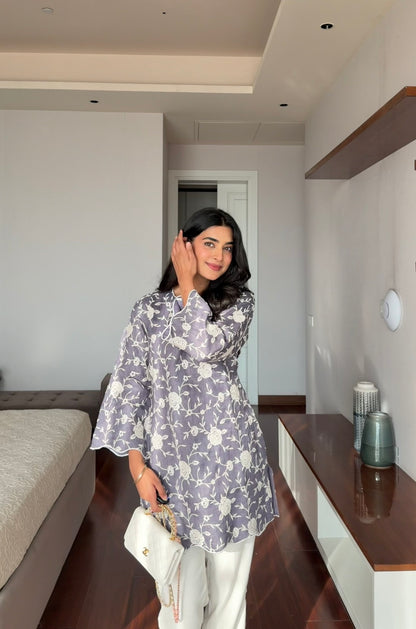 Dark Violet Linen Set