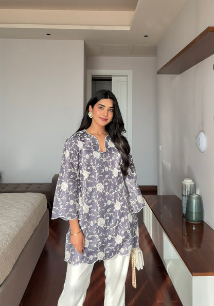 Dark Violet Linen Set