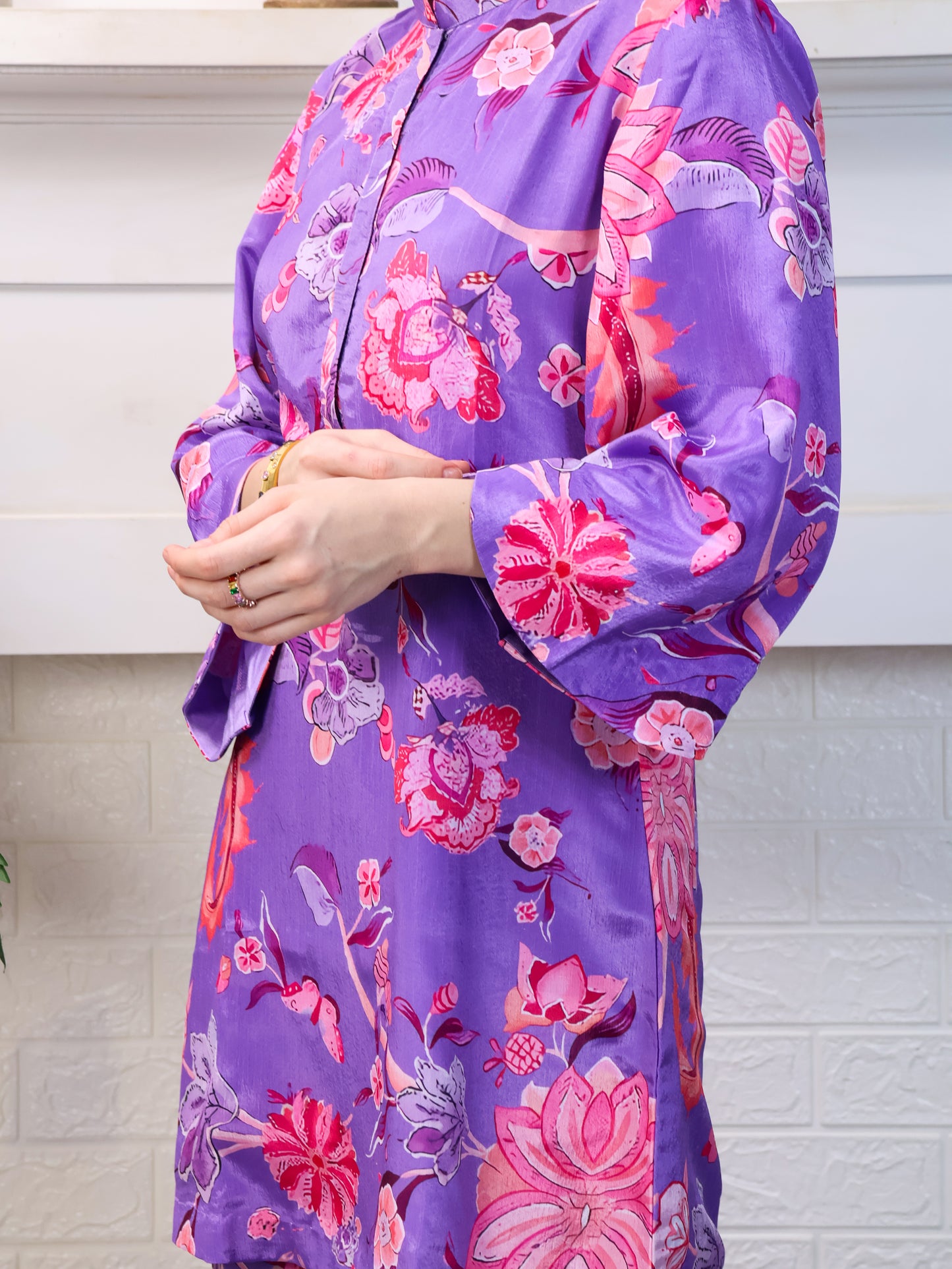 Purple Chinon-Chiffon Coordset