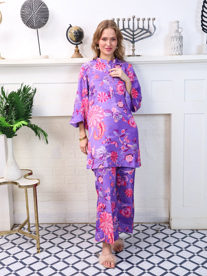 Purple Chinon-Chiffon Coordset