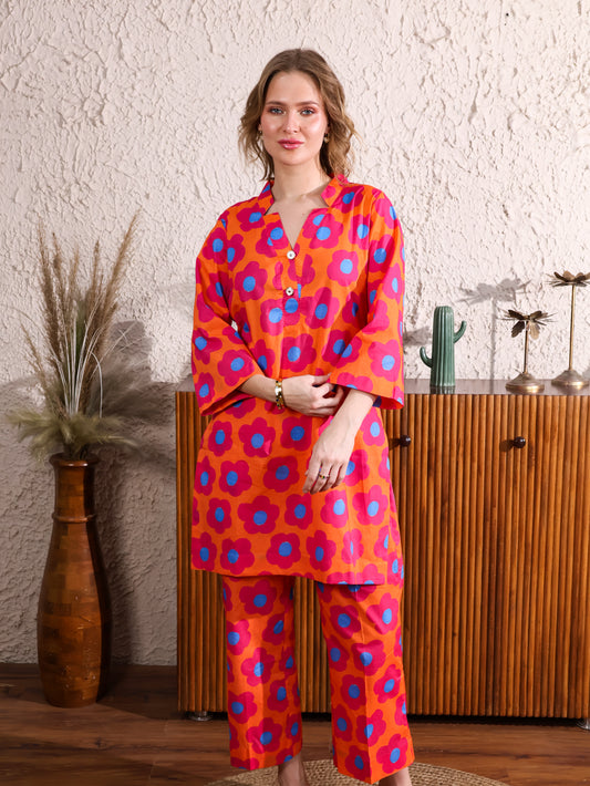 Orange Floral Coordset