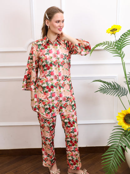 Floral Beige Coordset