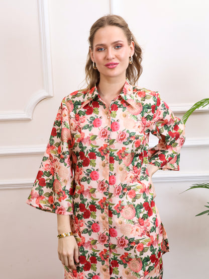 Floral Beige Coordset