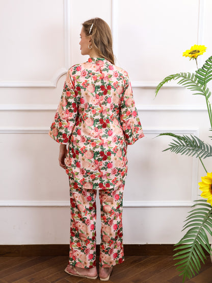 Floral Beige Coordset