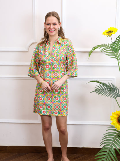 Multi Colour Short Dress