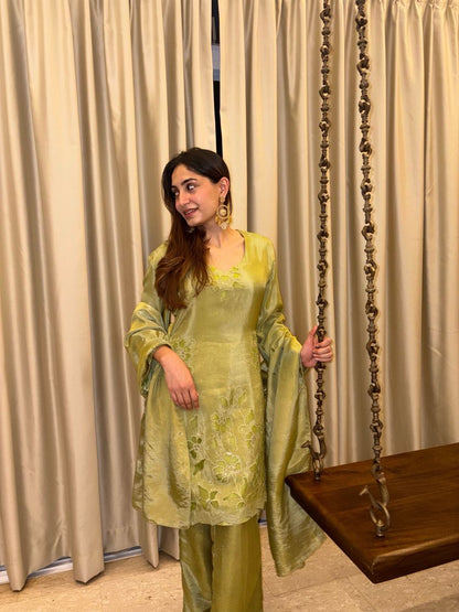 Green Tissue Suit set