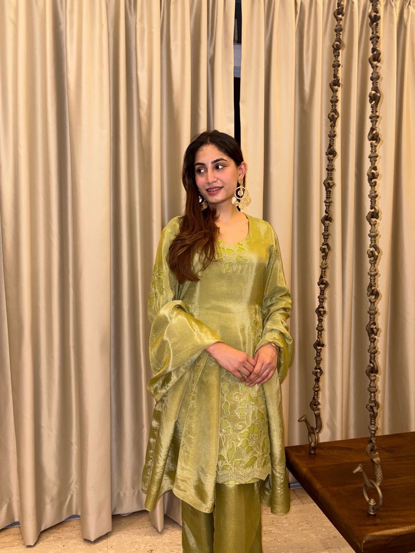 Green Tissue Suit set