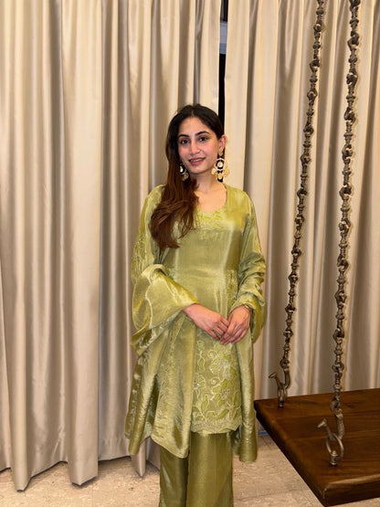 Green Tissue Suit set